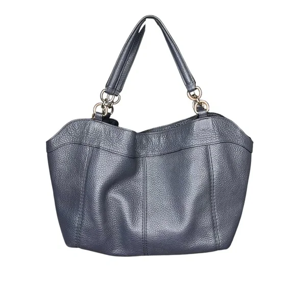CoachKlara Gray Leather Tote Bag with bonus Chain bag charm
